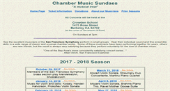 Desktop Screenshot of chambermusicsundaes.org